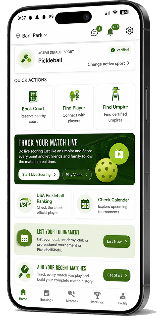 PickleballKhelo mobile application